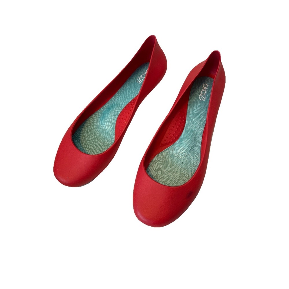 Oka B Taylor Ballet Flats Mary Jane Matte Cherry Size 9 EU‎ 39 Made U.S.A